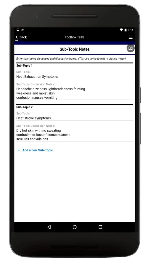 Toolbox Talk App for Construction Safety Meetings